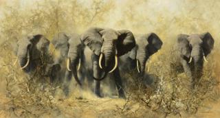 Appraisal: DAVID SHEPHERD b Angry Elephants DAVID SHEPHERD b Angry Elephants