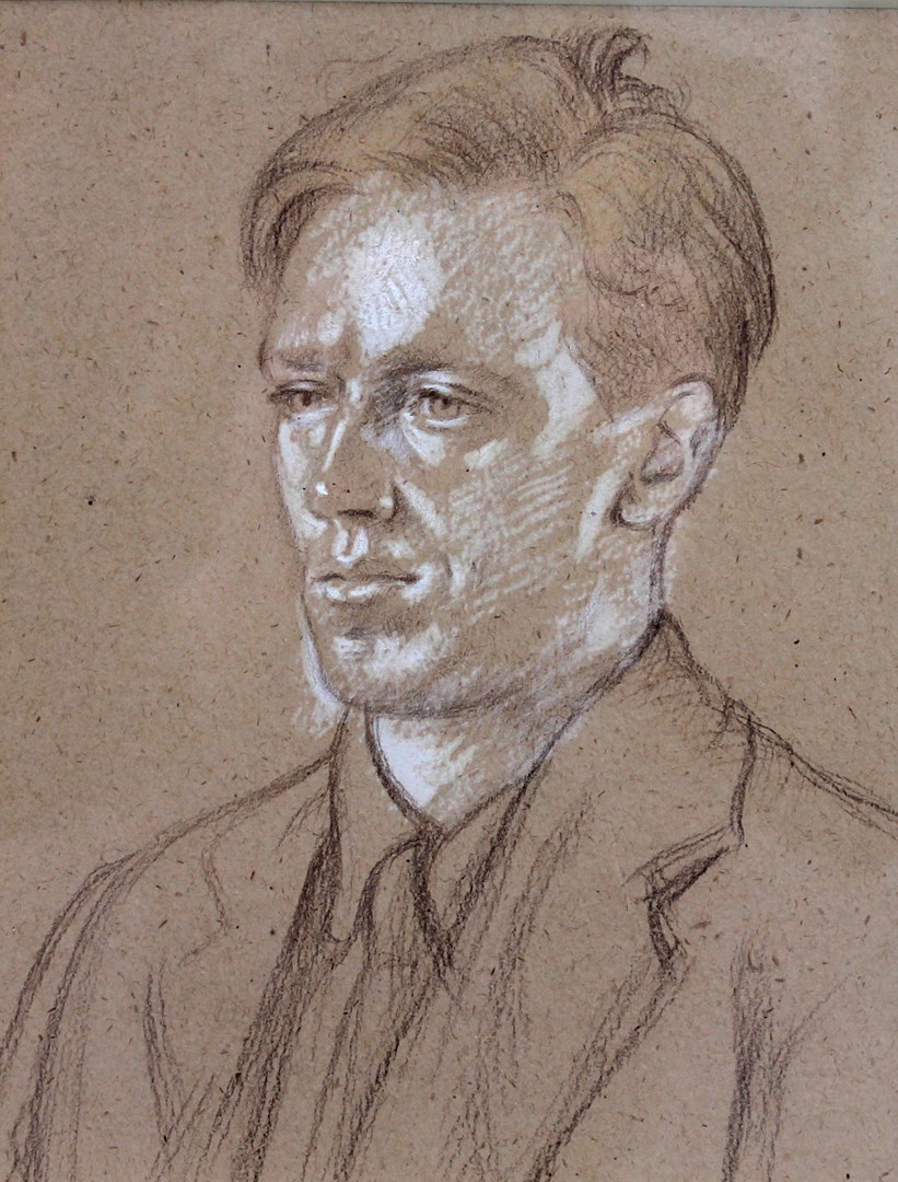 Appraisal: William Rothenstein - Portrait of Cecil Day Lewis white and