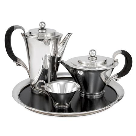 Appraisal: Georg Jensen Sterling Silver Coffee and Tea Service Together with