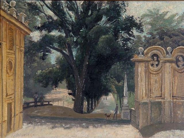 Appraisal: JOHN ALDRIDGE - - 'Villa Borghese Rome August ' '