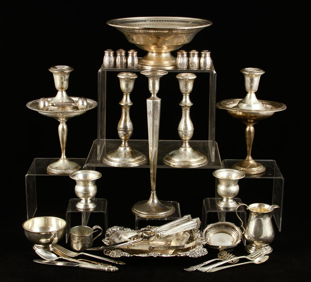 Appraisal: - Lot of Sterling Holloware and Flatware Lot of sterling