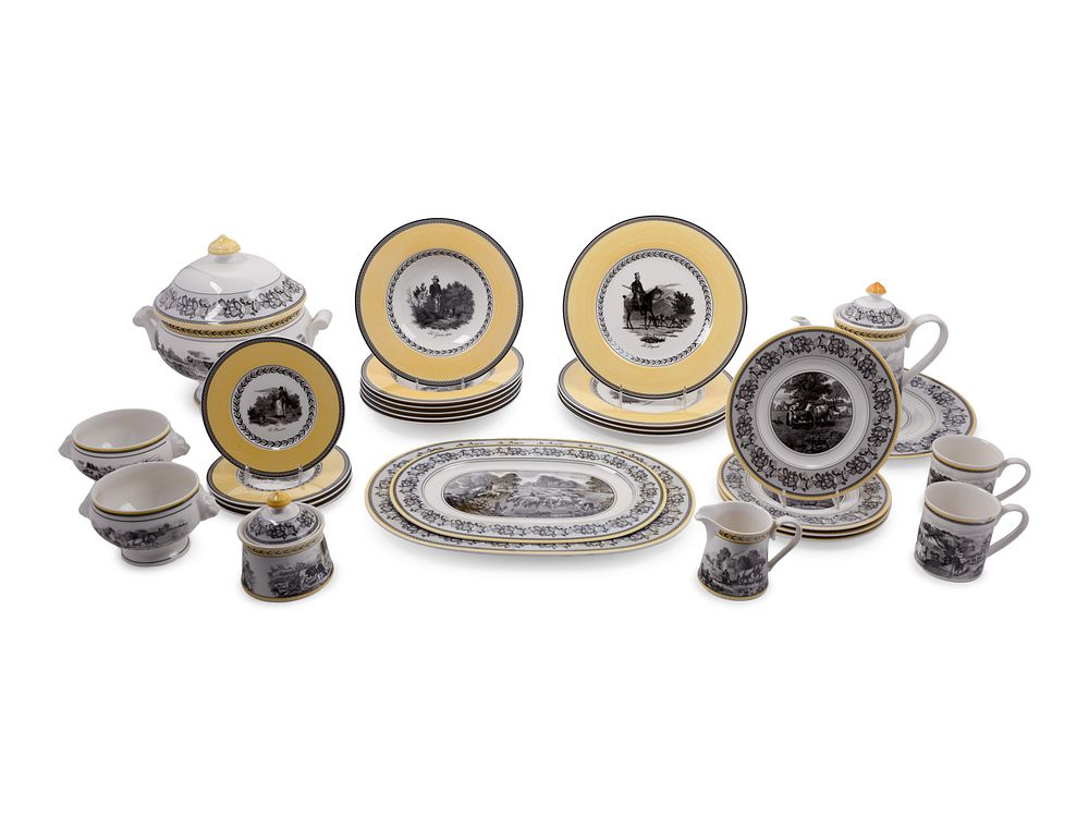 Appraisal: A Villeroy Boch Audun Chasse Dinner Service A Villeroy Boch