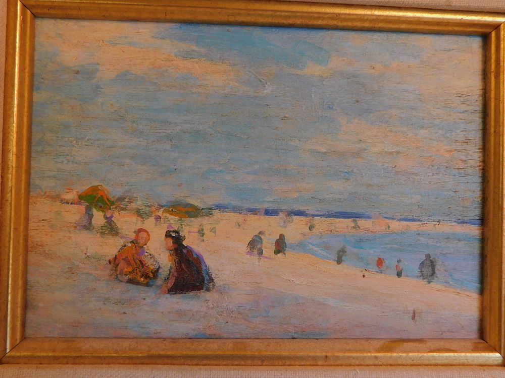 Appraisal: IMPRESSIONIST PAINTING OF NAUSET BEACH Old impressionistic oil painting of