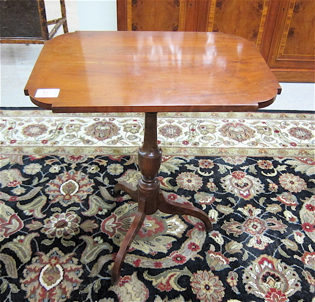 Appraisal: TILT-TOP CHERRY TEA TABLE American late th early th century