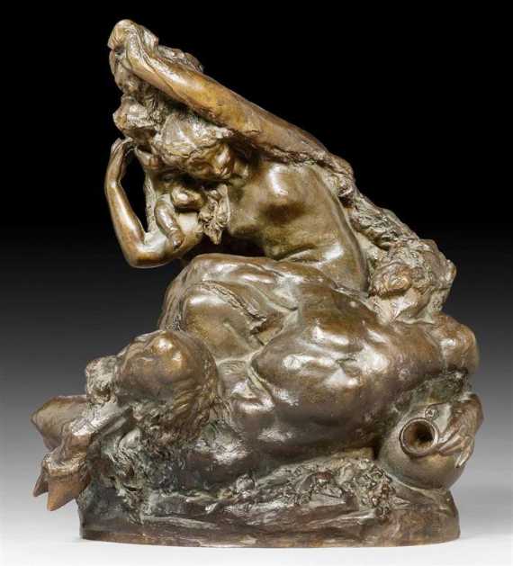 Appraisal: RODIN AUGUSTE Paris - Meudon Faune et Bacchante Bronze with