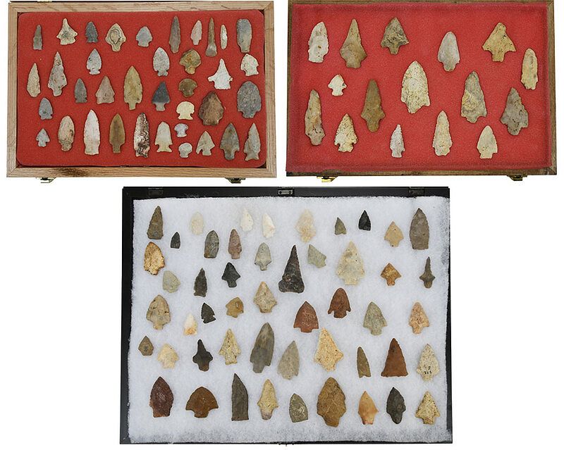 Appraisal: Collection of Native American Stone Arrowheads age and origin unknown