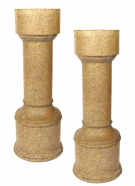 Appraisal: A pair of granite columns height in diameter in