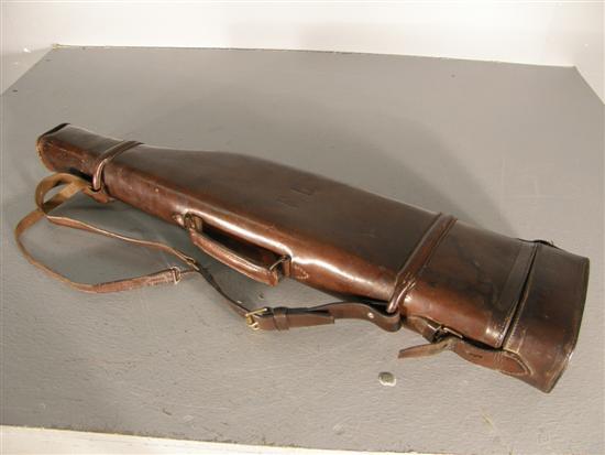 Appraisal: Early twentieth century leather leg of lamb gun casemonogrammed F