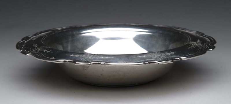 Appraisal: STERLING SILVER CENTER BOWL BY TIFFANY CO Numbers on bottom