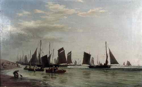 Appraisal: John Thorpe th Century British - Oil painting - ''Fishing