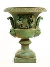 Appraisal: GARDEN URN - Cast iron classical form garden urn Flared