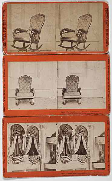 Appraisal: Political Americana - Lincolniana Three Anthony Stereoviews Relating to Lincoln's