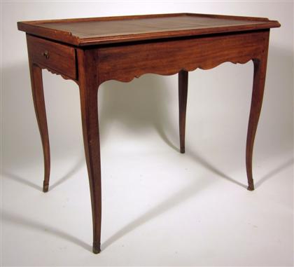 Appraisal: Louis XV walnut bureau plat The rectangular top with inset