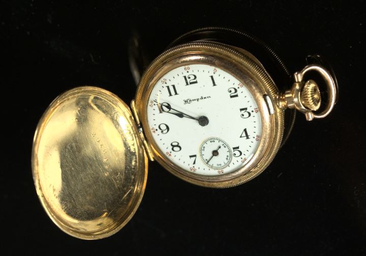 Appraisal: Diminutive American Fourteen-Karat Yellow Gold Lady's Hunt Case Watch ca