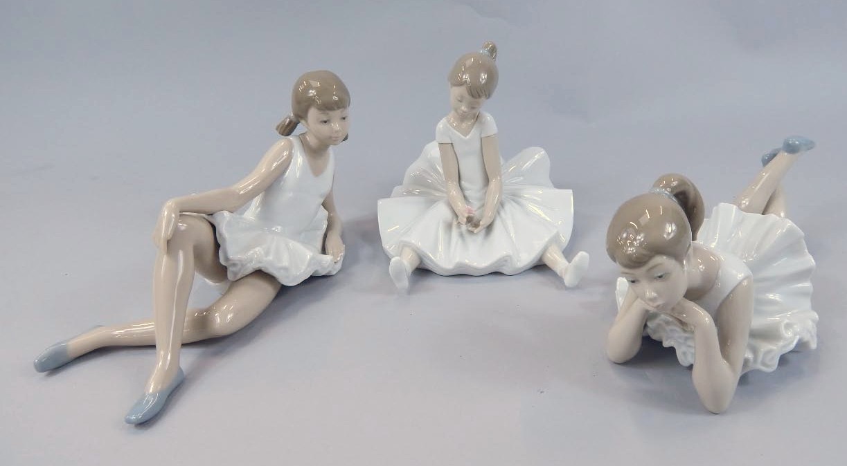 Appraisal: Various Nao figures comprising ballerina holding flower No cm high