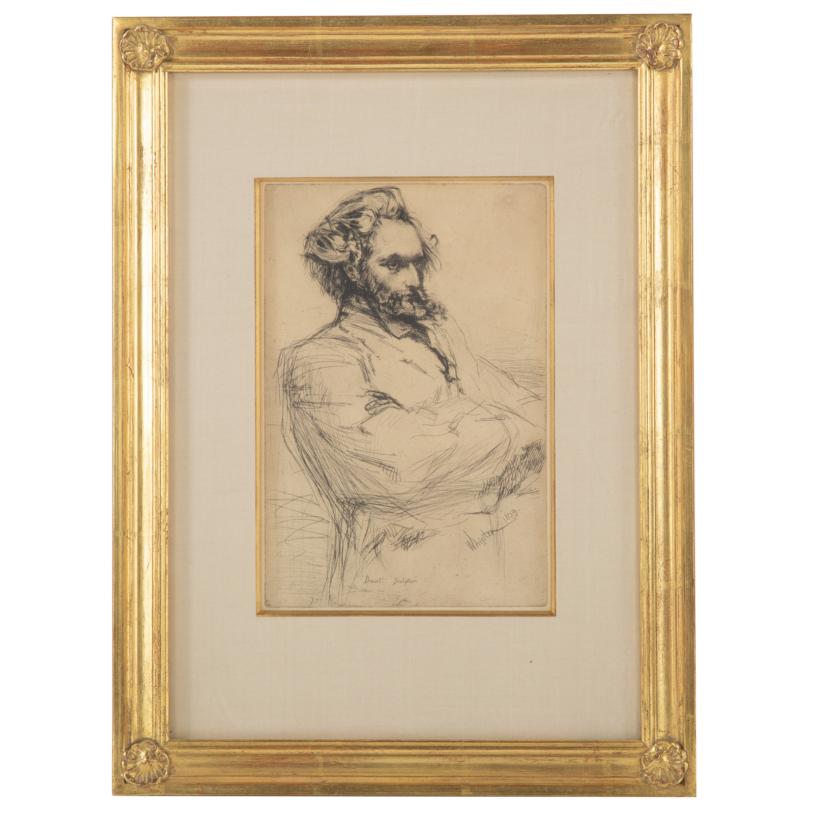 Appraisal: J A M WHISTLER DROUET SCULPTOR ETCHING John Abbot McNeill