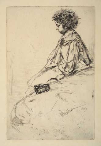 Appraisal: JAMES A M WHISTLER Bibi Lalouette Etching and drypoint on