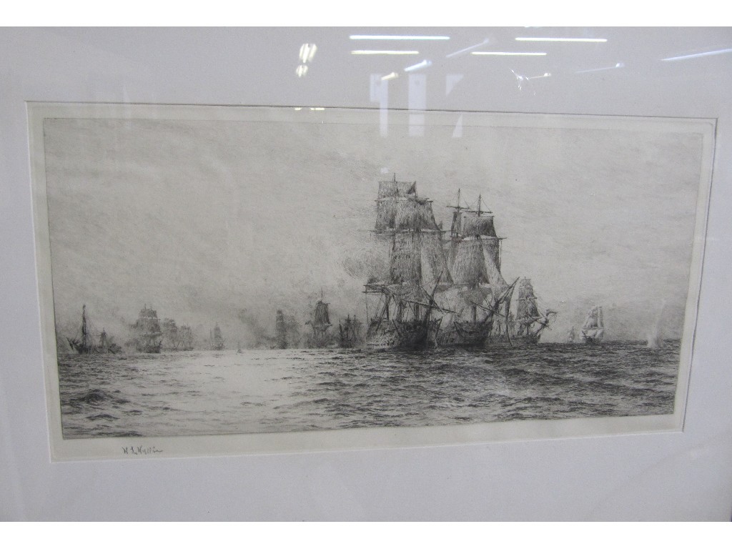 Appraisal: WILLIAM LIONEL WYLIE RA RE Drypoint 'Battle of Trafalgar' signed