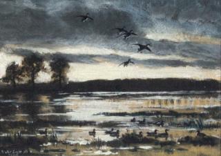 Appraisal: Peter Markham Scott Mallards Arriving signed and dated Peter Scott