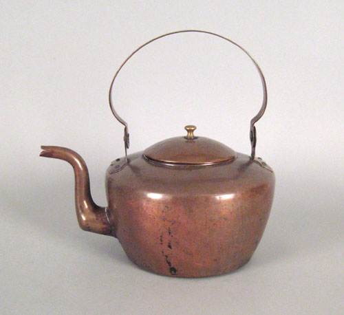 Appraisal: Philadelphia copper kettle early th c impressed on handle W