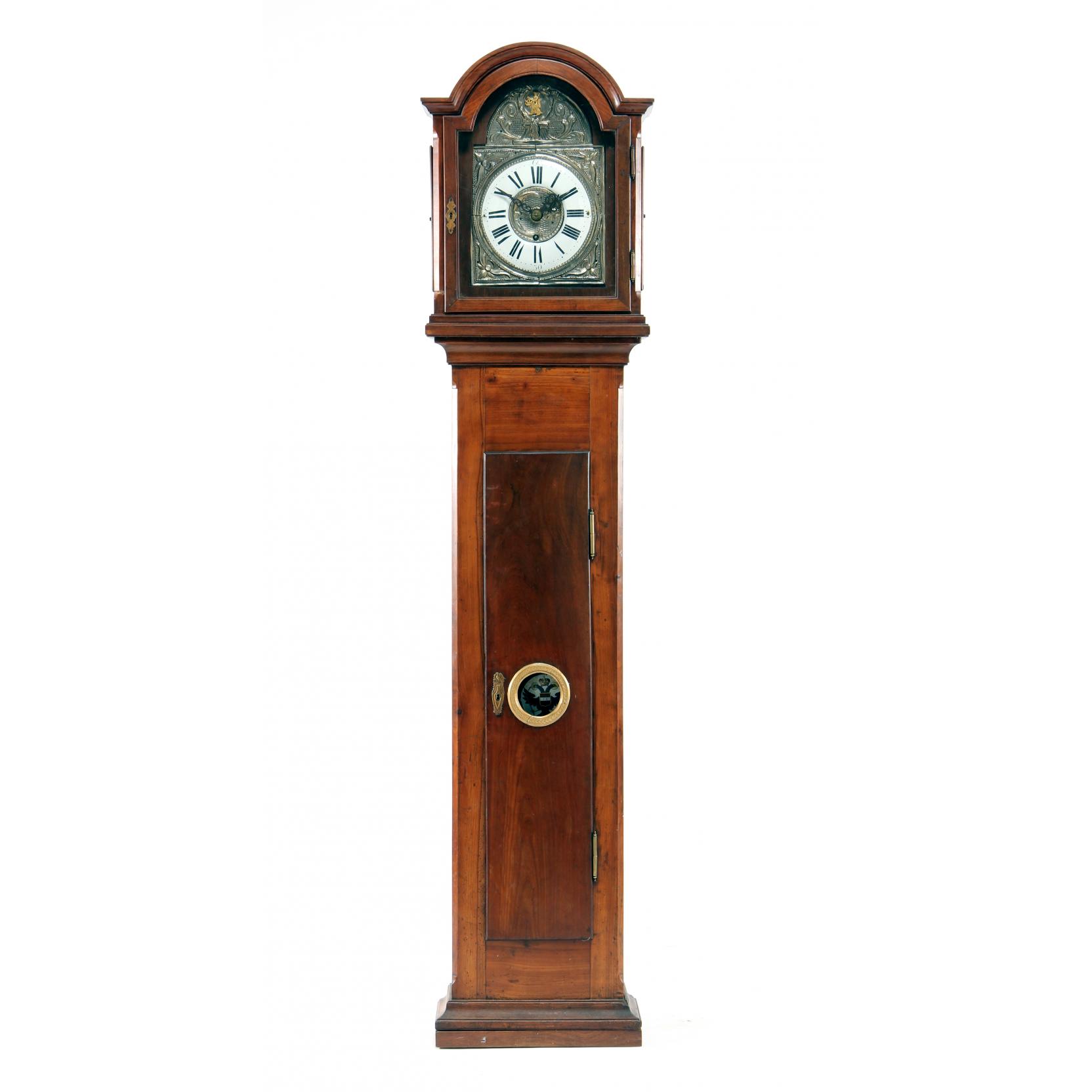 Appraisal: German Tall Case Clock late th early th century fruit