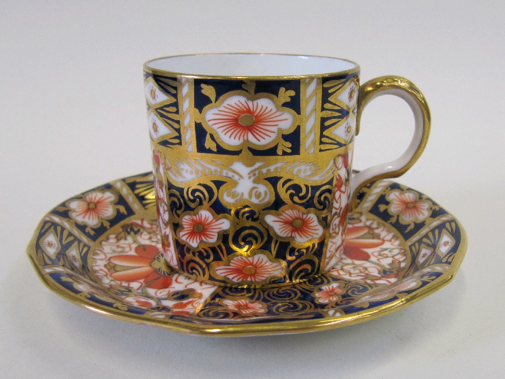 Appraisal: Royal Crown Derby Imari pattern coffee can and saucer