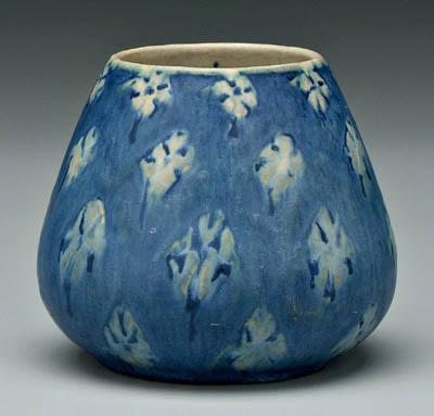 Appraisal: Newcomb College vase floral designs on matte blue ground marked