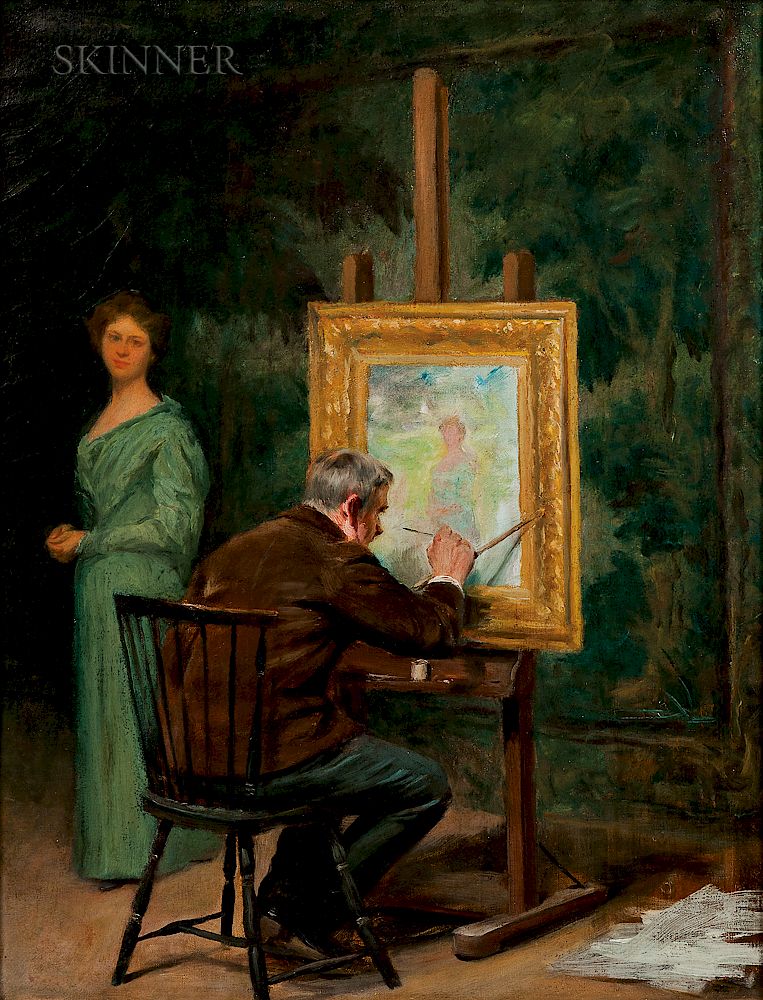 Appraisal: Isaac Henry Caliga American - The Artist at Work Isaac