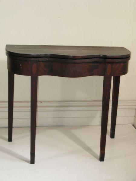 Appraisal: Hepplewhite Style Inlaid Card Table early th c mahogany with