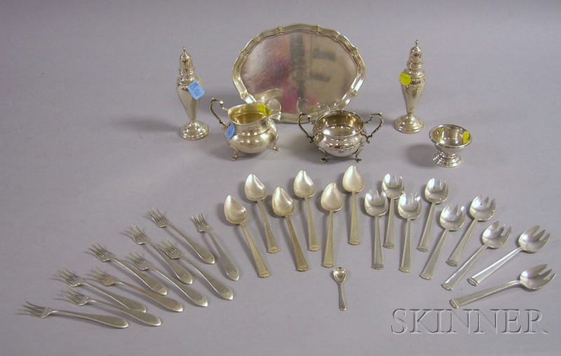 Appraisal: Two Partial Sterling Flatware Sets and Other Silver Items fifteen