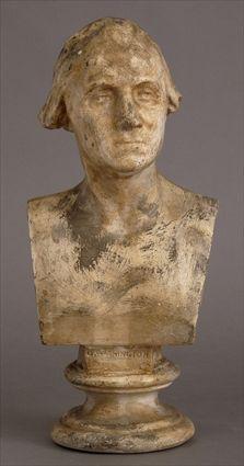 Appraisal: PLASTER BUST OF WASHINGTON Indistinctly signed in