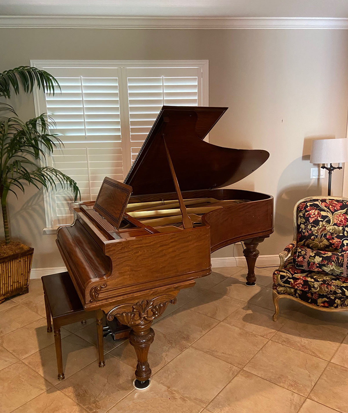 Appraisal: STIEFF SHAW ART CASE GRAND PIANO ' '' Formal Mahogany