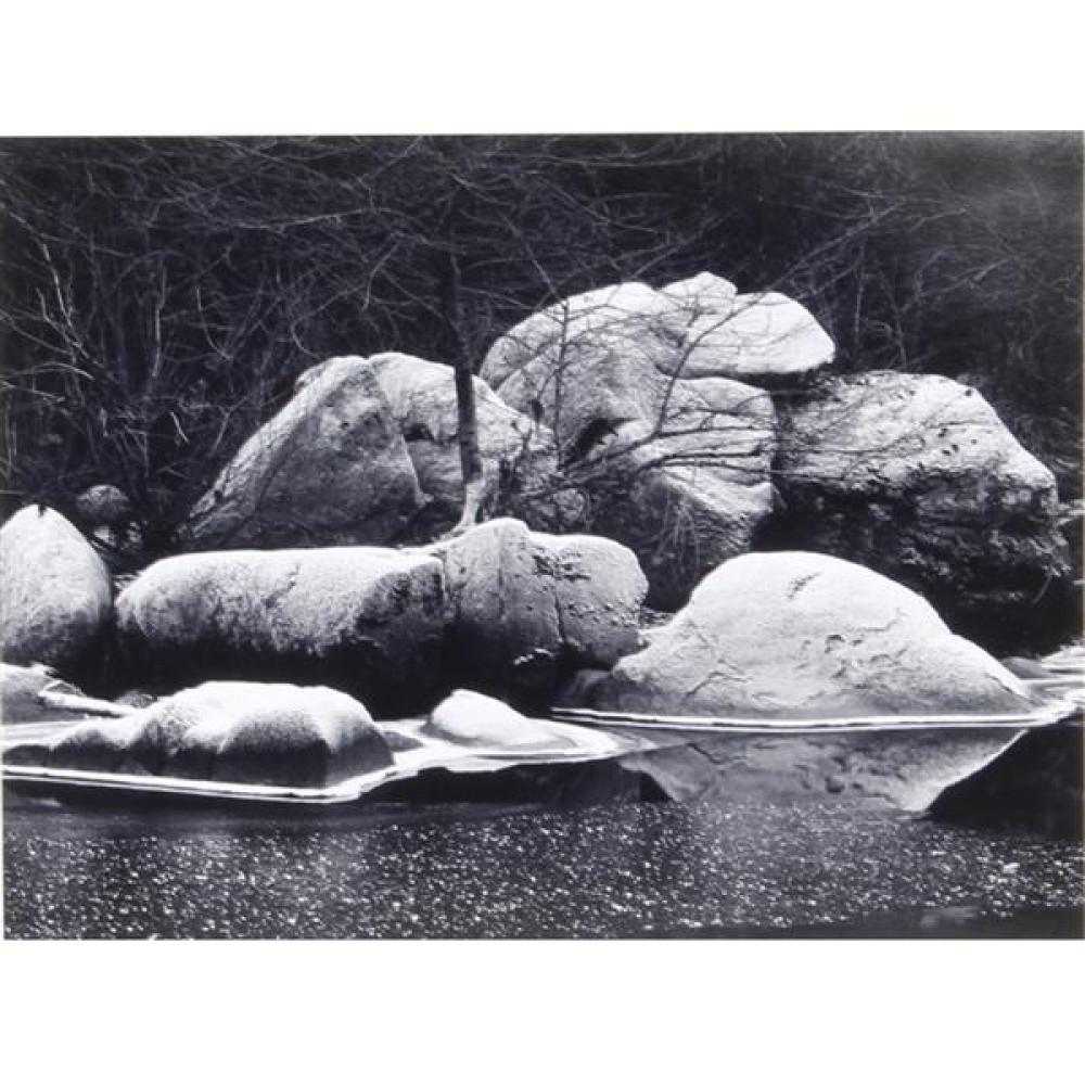 Appraisal: JOHN SEXTON AMERICAN B ROCKS IN FROZEN RIVER PHOTOGRAPH H