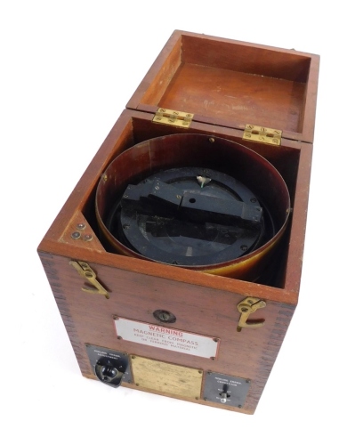 Appraisal: A Steering monitor compass unit Kelvin Hughes division magnetic compass