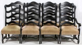 Appraisal: CENTURY FURNITURE LADDER BACK DINING CHAIRS EIGHT CENTURY FURNITURE LADDER