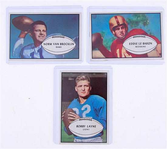 Appraisal: Bowman football near complete card set Eddie Baron Norman Van