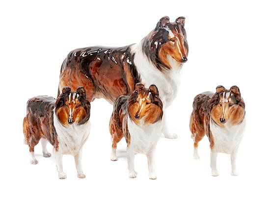 Appraisal: A Group of Four Royal Doulton Porcelain Collies Width of