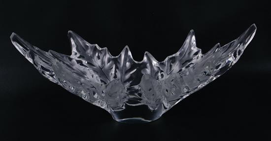 Appraisal: Lalique crystal Champs-Elysees centerbowl signed H L W Provenance Estate