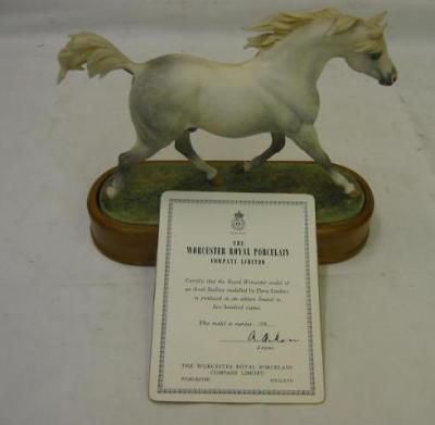 Appraisal: A ROYAL WORCESTER PORCELAIN FIGURE Arab Stallion by Doris Lindner