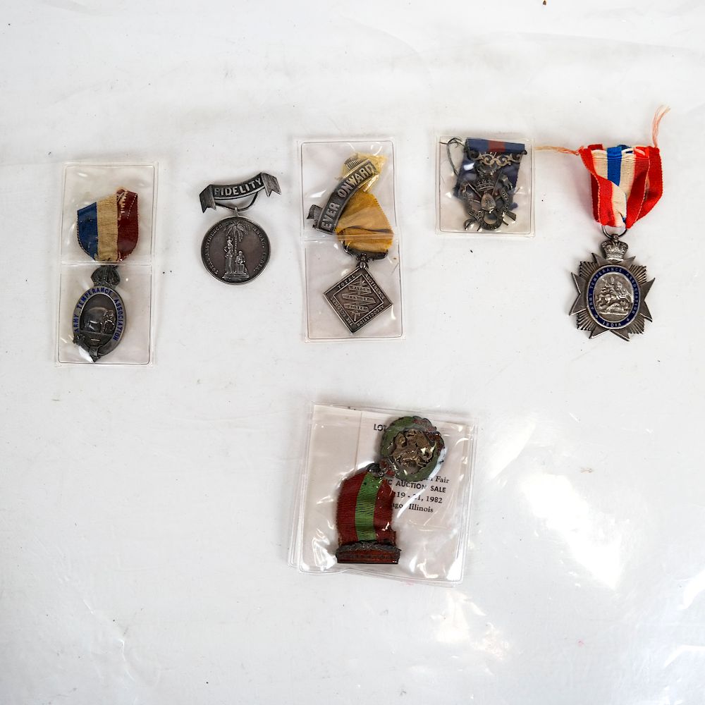 Appraisal: India Temperance Medals and Assorted Six medals including lot from