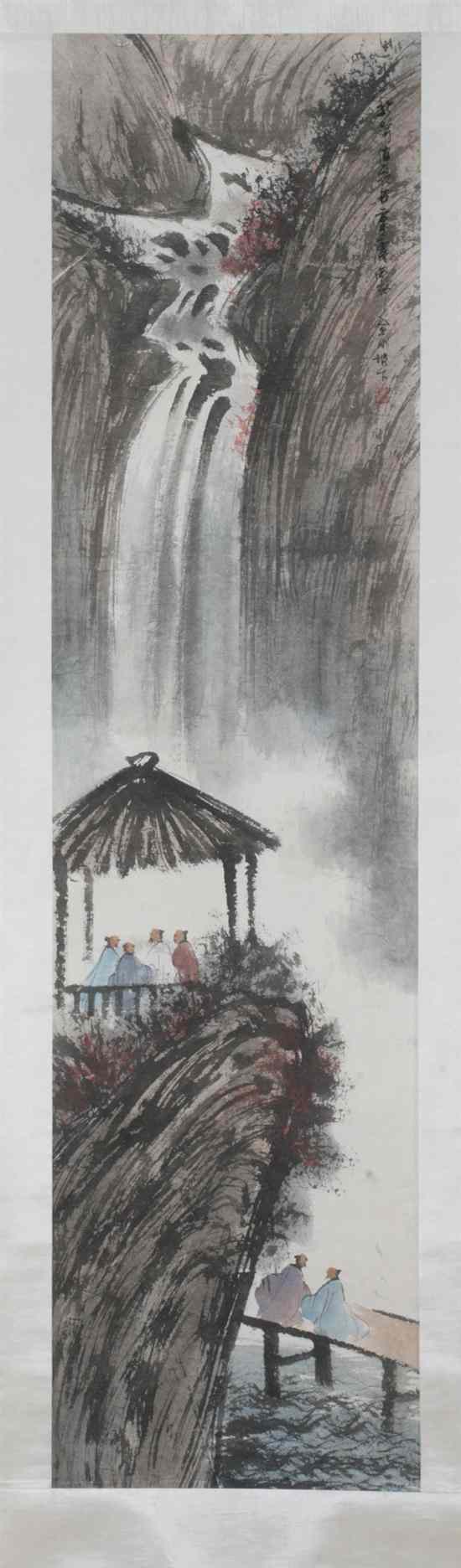 Appraisal: AFTER FU BAO SHI Chinese - FIGURES AND LANDSCAPE ink