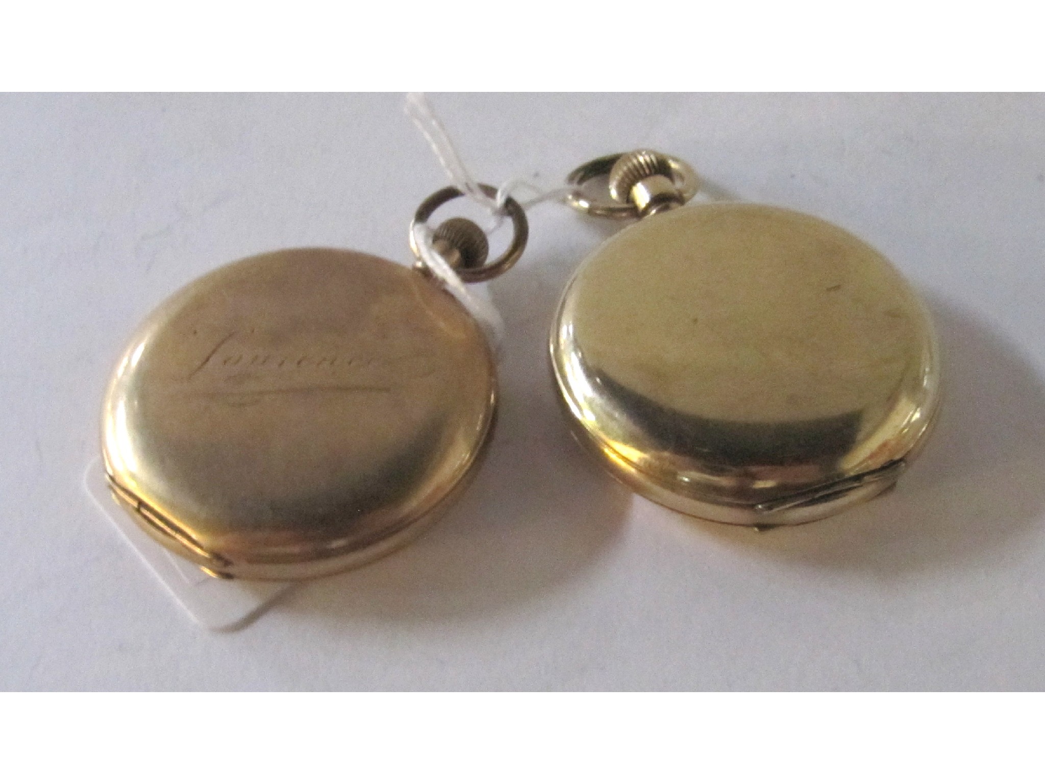 Appraisal: A lot comprising two rolled gold pocket watches