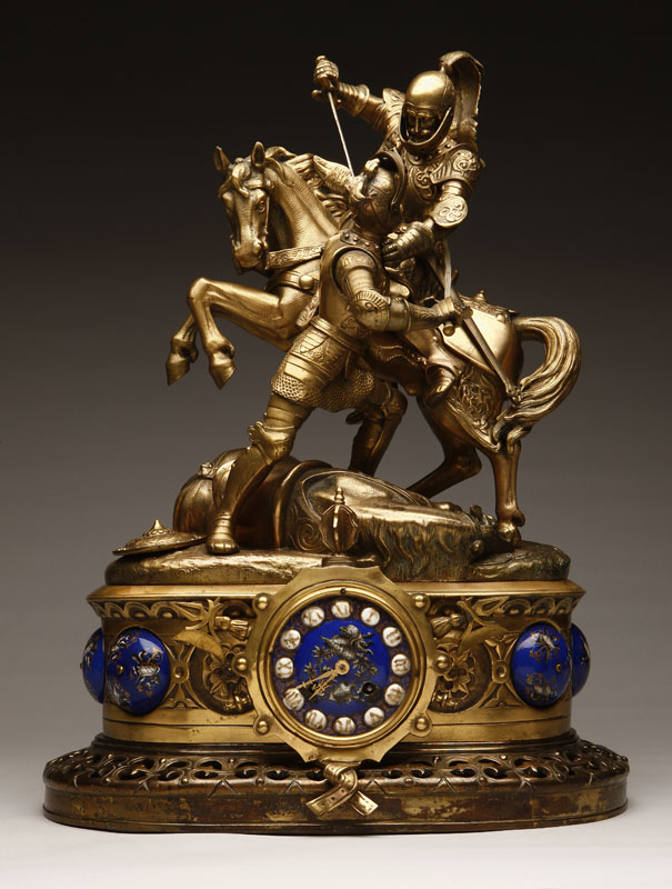 Appraisal: A Napoleon III porcelain-mounted ormolu figural clock Le Roy Fils