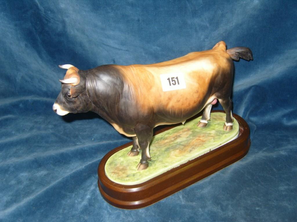 Appraisal: A Royal Worcester model of a Jersey bull modelled by