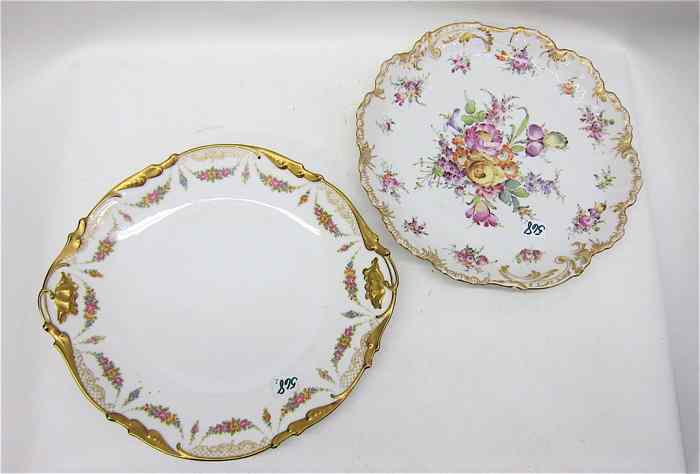 Appraisal: TWO PORCELAIN SERVING PLATTERS one Limoges by Jean Pouyat with