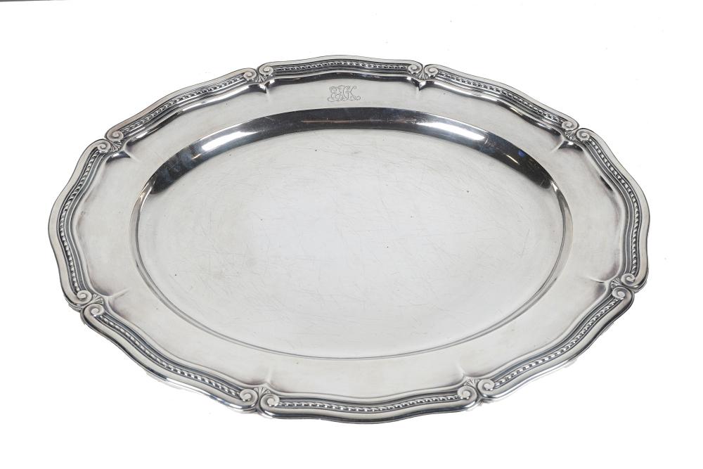 Appraisal: TIFFANY CO STERLING PLATTER troy ounces Condition stamped and inscribed