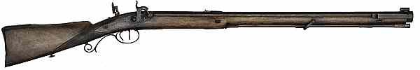 Appraisal: European Percussion Hunting Rifle caliber octagonal barrel fitted for a