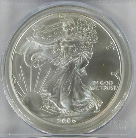 Appraisal: lot of U S Silver Eagle one dollar coins PCGS