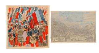 Appraisal: Two Lithographs After Giacometti Dufy Collection of two modern art