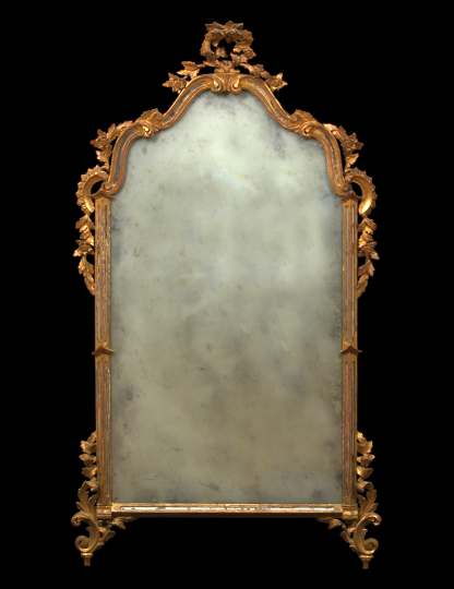 Appraisal: Italian Carved Giltwood Looking Glass third quarter th century and